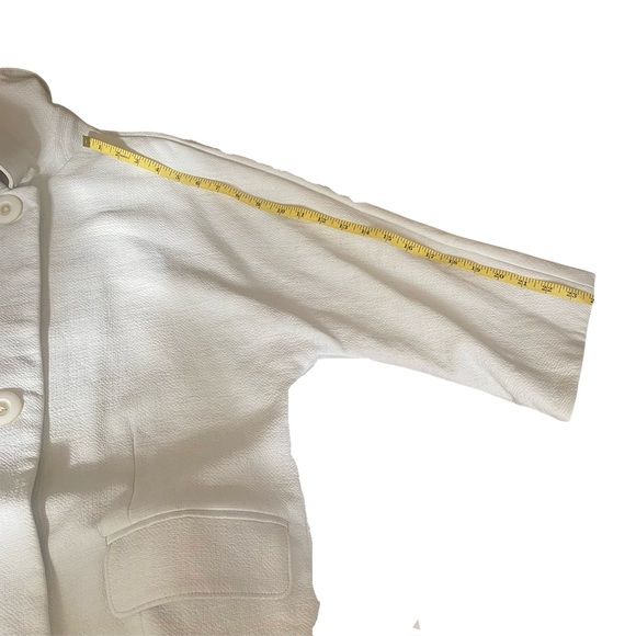 Free People White Textured Vegan Leather Button Down Car Coat S - Picture 13 of 13